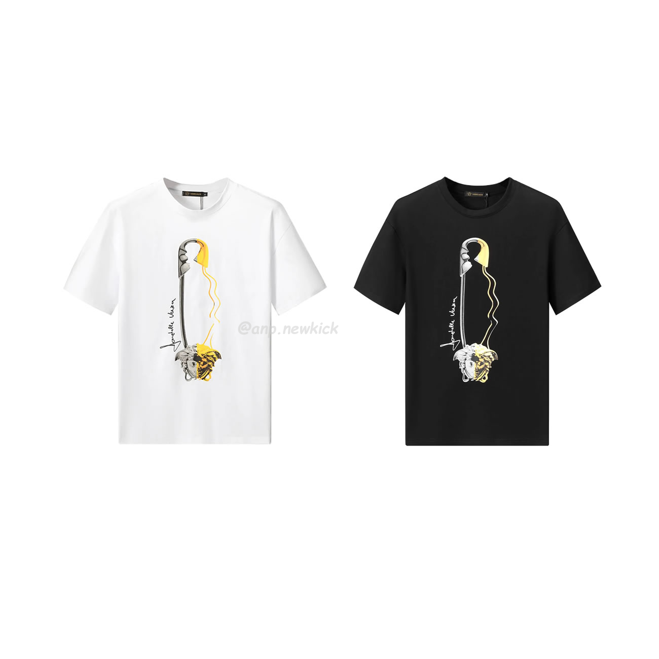 Versace Pattern Medusa Logo Printed Cotton T Shirt (1) - newkick.cc